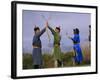 Ulan Bator, Family Competing in an Archery Competition at the National Day Celebrations, Mongolia-Paul Harris-Framed Photographic Print