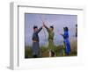 Ulan Bator, Family Competing in an Archery Competition at the National Day Celebrations, Mongolia-Paul Harris-Framed Photographic Print