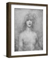 Uldra, The Scandinavian Spirit of the Rainbow in the Waterfall', 1884, (1917)-George Frederick Watts-Framed Giclee Print