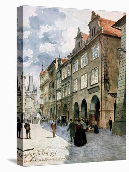 Ulice K Mostu, Mala Strana, Prague, Illustration from Stara Praha-Vaclav Jansa-Stretched Canvas