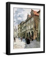 Ulice K Mostu, Mala Strana, Prague, Illustration from Stara Praha-Vaclav Jansa-Framed Giclee Print