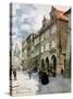 Ulice K Mostu, Mala Strana, Prague, Illustration from Stara Praha-Vaclav Jansa-Stretched Canvas