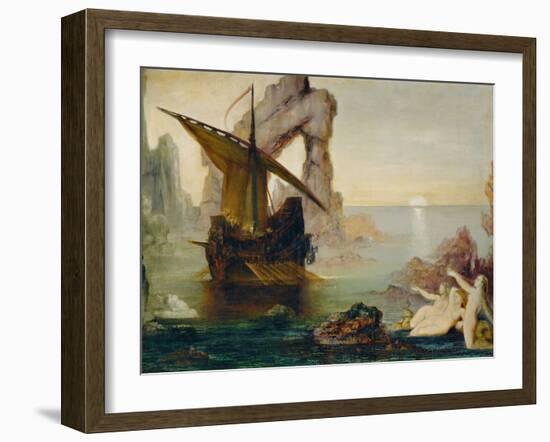 Ulisse et les Sirenes - Ulysses and the Sirens, 1875-1880-Gustave Moreau-Framed Giclee Print