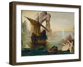 Ulisse et les Sirenes - Ulysses and the Sirens, 1875-1880-Gustave Moreau-Framed Giclee Print
