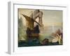 Ulisse et les Sirenes - Ulysses and the Sirens, 1875-1880-Gustave Moreau-Framed Giclee Print