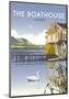 Ullswater Boathouse - Dave Thompson Contemporary Travel Print-Dave Thompson-Mounted Art Print