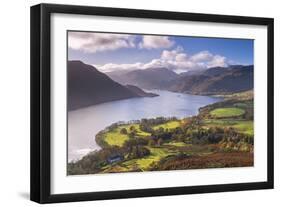 Ullswater from Gowbarrow Fell, Lake District National Park, Cumbria, England. Autumn-Adam Burton-Framed Photographic Print