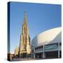 Ulm Minster (Muenster) and Stadthaus Gallery, Ulm, Baden Wurttemberg, Germany, Europe-Markus Lange-Stretched Canvas