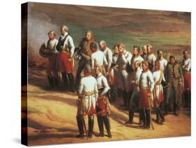 Ulm, October 20, 1805, Austrian General Karl Mack and His Staff Surrendering to Napoleon-Charles Thevenin-Stretched Canvas