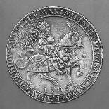 Emperor Maximilian I on Horseback. Thaler Coin from Hall-Ulrich Ursentaler the Elder-Framed Giclee Print