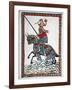 Ulrich Von Liechtenstein (1200 1278) on a Trip. Codex Manesse (Ca.1300)-null-Framed Giclee Print