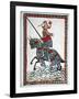 Ulrich Von Liechtenstein (1200 1278) on a Trip. Codex Manesse (Ca.1300)-null-Framed Giclee Print