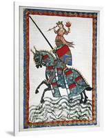 Ulrich Von Liechtenstein (1200 1278) on a Trip. Codex Manesse (Ca.1300)-null-Framed Giclee Print