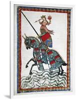 Ulrich Von Liechtenstein (1200 1278) on a Trip. Codex Manesse (Ca.1300)-null-Framed Premium Giclee Print