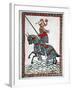 Ulrich Von Liechtenstein (1200 1278) on a Trip. Codex Manesse (Ca.1300)-null-Framed Giclee Print