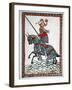 Ulrich Von Liechtenstein (1200 1278) on a Trip. Codex Manesse (Ca.1300)-null-Framed Giclee Print