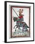 Ulrich Von Liechtenstein (1200 1278) on a Trip. Codex Manesse (Ca.1300)-null-Framed Giclee Print