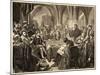 Ulrich Zwinglir in October 1529 Controversy with Martin Luther at Marburg-null-Mounted Art Print