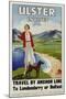 Ulster Invites Travel by Anchor Line Poster-null-Mounted Giclee Print