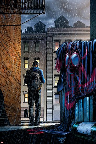 Ultimate Comics Spider-Man #23 Cover: Spider-Man, Miles Morales-David Marquez-Lamina Framed Poster