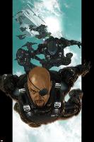 Ultimate Comics Ultimates No.4: Nick Fury Falling through the Sky-Esad Ribic-Lamina Framed Poster