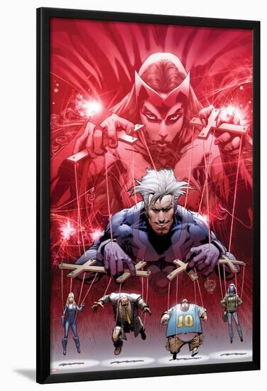Ultimate Fallout No.5 Cover: Witch, Quicksilver, Sabretooth, Blob, and Mystique-Bryan Hitch-Lamina Framed Poster