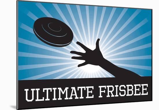 Ultimate Frisbee Blue Sports-null-Mounted Poster