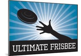 Ultimate Frisbee Blue Sports-null-Mounted Poster