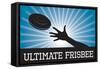 Ultimate Frisbee Blue Sports-null-Framed Stretched Canvas