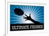 Ultimate Frisbee - Blue Sports-null-Framed Art Print