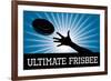 Ultimate Frisbee - Blue Sports-null-Framed Art Print