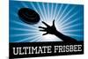 Ultimate Frisbee - Blue Sports-null-Mounted Art Print