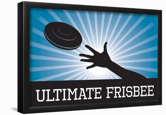 Ultimate Frisbee Blue Sports-null-Framed Poster