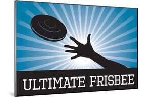 Ultimate Frisbee Blue Sports-null-Mounted Poster