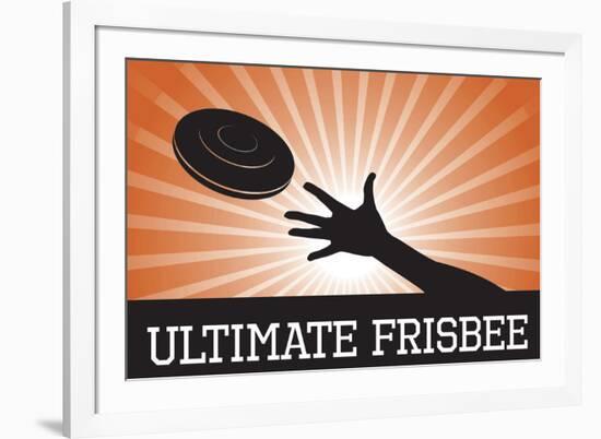 Ultimate Frisbee Orange Sports-null-Framed Art Print