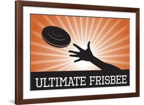 Ultimate Frisbee Orange Sports-null-Framed Art Print