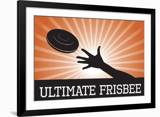 Ultimate Frisbee Orange Sports-null-Framed Art Print