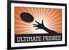 Ultimate Frisbee Orange Sports-null-Framed Art Print