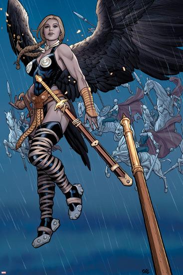 Ultimate New Ultimates No.5: Valkyrie in the Rain with a Sword-Frank Cho-Lamina Framed Poster