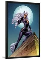 Ultimate Spider-Man No.152 Cover: Black Cat Standing on a Rooftop at Night-J. Scott Campbell-Lamina Framed Poster
