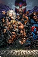 Ultimatum No.3 Cover: Magneto, Sabretooth, Madrox, Mystique, Blob, Quicksilver and Lorelei-David Finch-Lamina Framed Poster