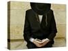 Ultra-Orthodox Jew Prays at the Western Wall in Jerusalem's Old City-null-Stretched Canvas