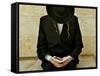 Ultra-Orthodox Jew Prays at the Western Wall in Jerusalem's Old City-null-Framed Stretched Canvas