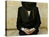 Ultra-Orthodox Jew Prays at the Western Wall in Jerusalem's Old City-null-Stretched Canvas