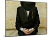 Ultra-Orthodox Jew Prays at the Western Wall in Jerusalem's Old City-null-Mounted Photographic Print