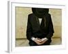 Ultra-Orthodox Jew Prays at the Western Wall in Jerusalem's Old City-null-Framed Photographic Print