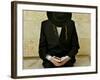 Ultra-Orthodox Jew Prays at the Western Wall in Jerusalem's Old City-null-Framed Photographic Print