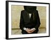 Ultra-Orthodox Jew Prays at the Western Wall in Jerusalem's Old City-null-Framed Photographic Print