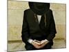 Ultra-Orthodox Jew Prays at the Western Wall in Jerusalem's Old City-null-Mounted Photographic Print