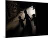 Ultra-Orthodox Jewish Children Walk in a Street in the Mea Shearim Neighborhood in Jerusalem-null-Mounted Photographic Print